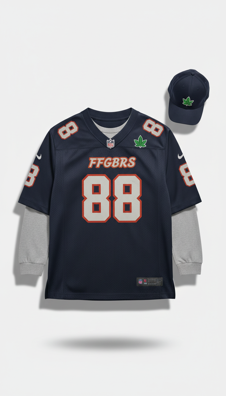 Midnight Navy NFL Jersey With Embroidery