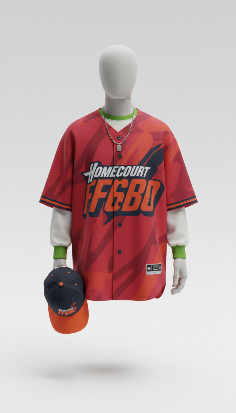 Homecourt Red MLB Jersey Bold Graphics