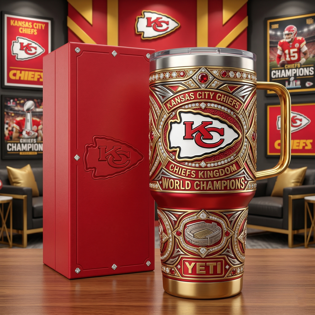 Kansas City Chiefs 40 oz Tumbler with Handle and Lid