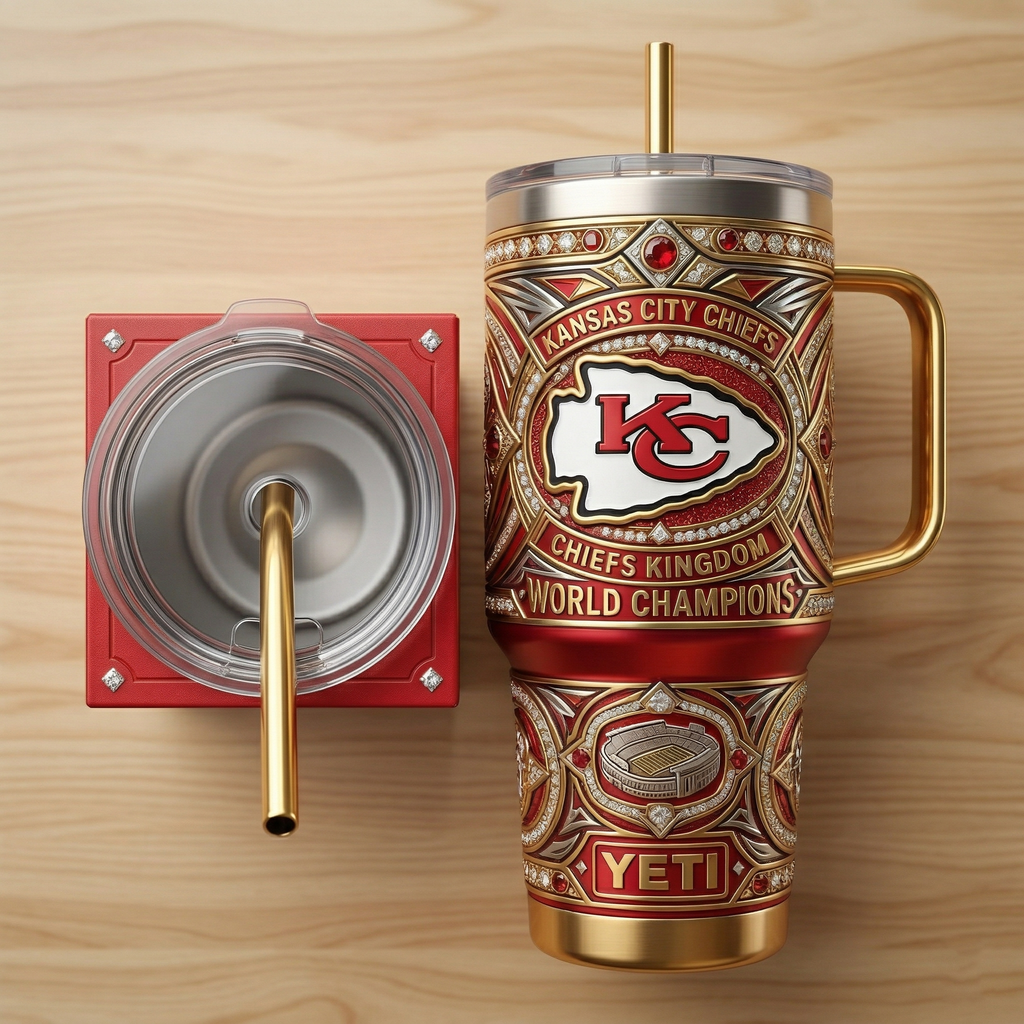 Kansas City Chiefs 40 oz Tumbler with Handle and Lid
