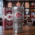 Cincinnati Reds 40oz Tumbler with Lid and Straw