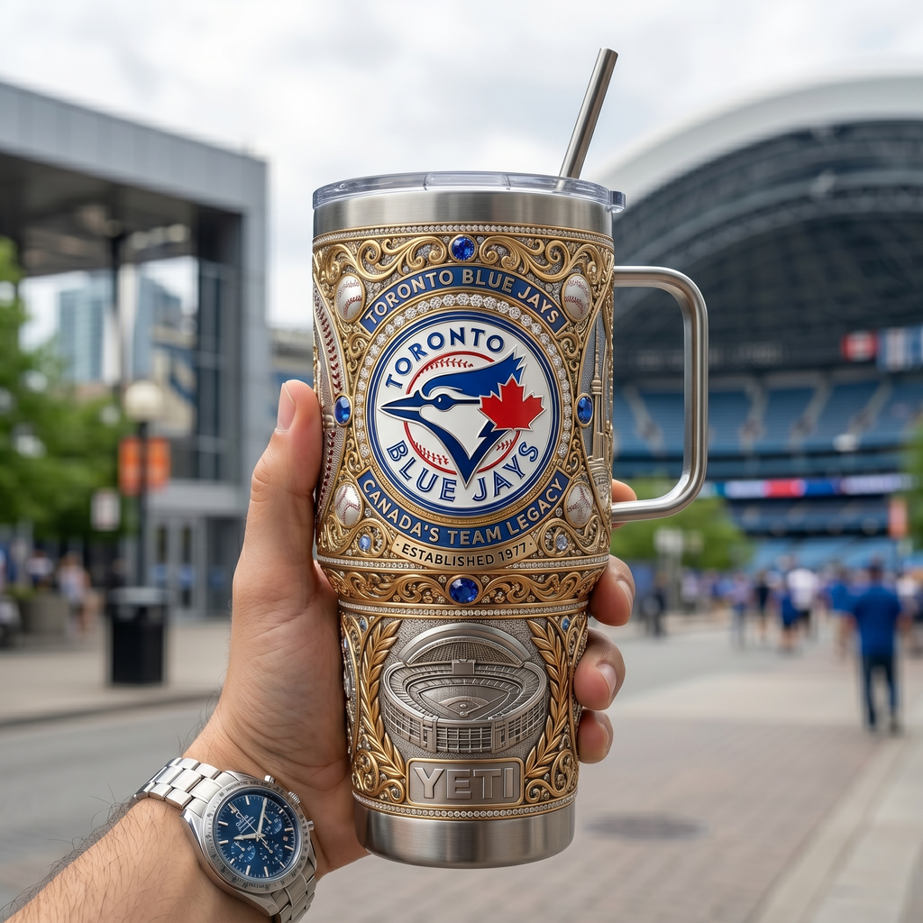 Toronto Blue Jays 40oz Tumbler with Lid and Straw