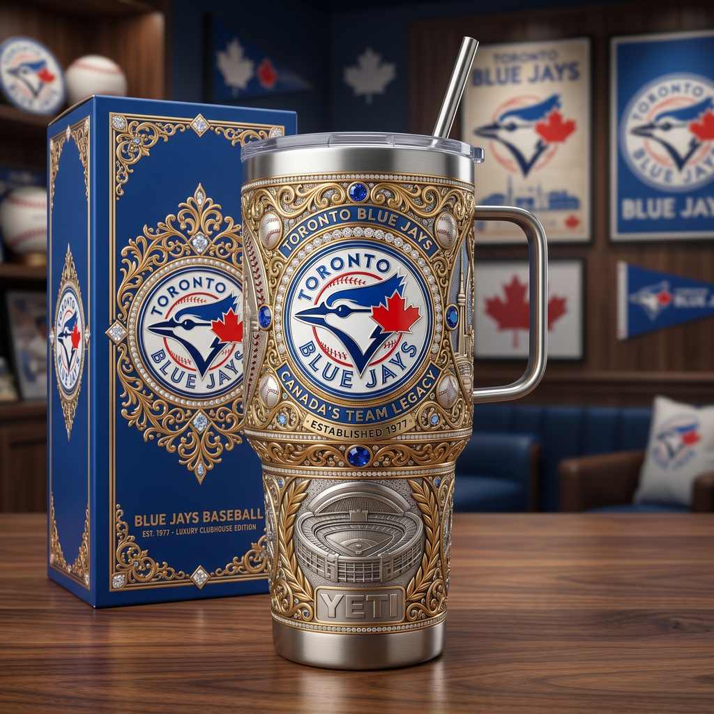 Toronto Blue Jays 40oz Tumbler with Lid and Straw