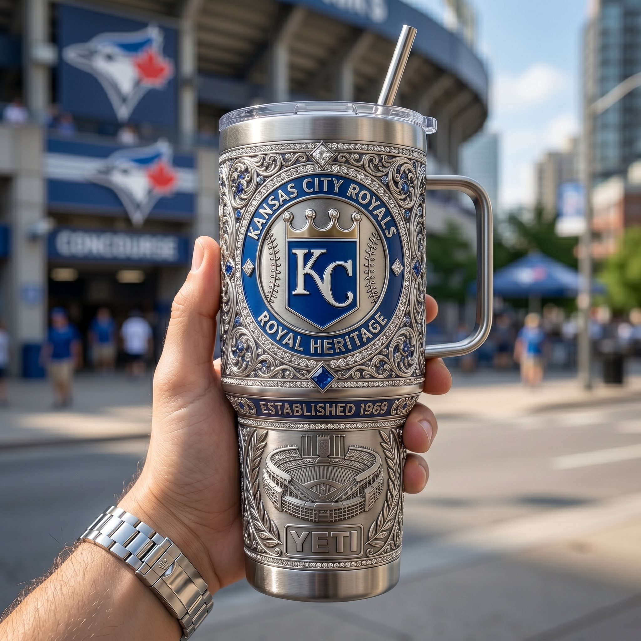 Kansas City Royals 40oz Tumbler with Lid and Straw