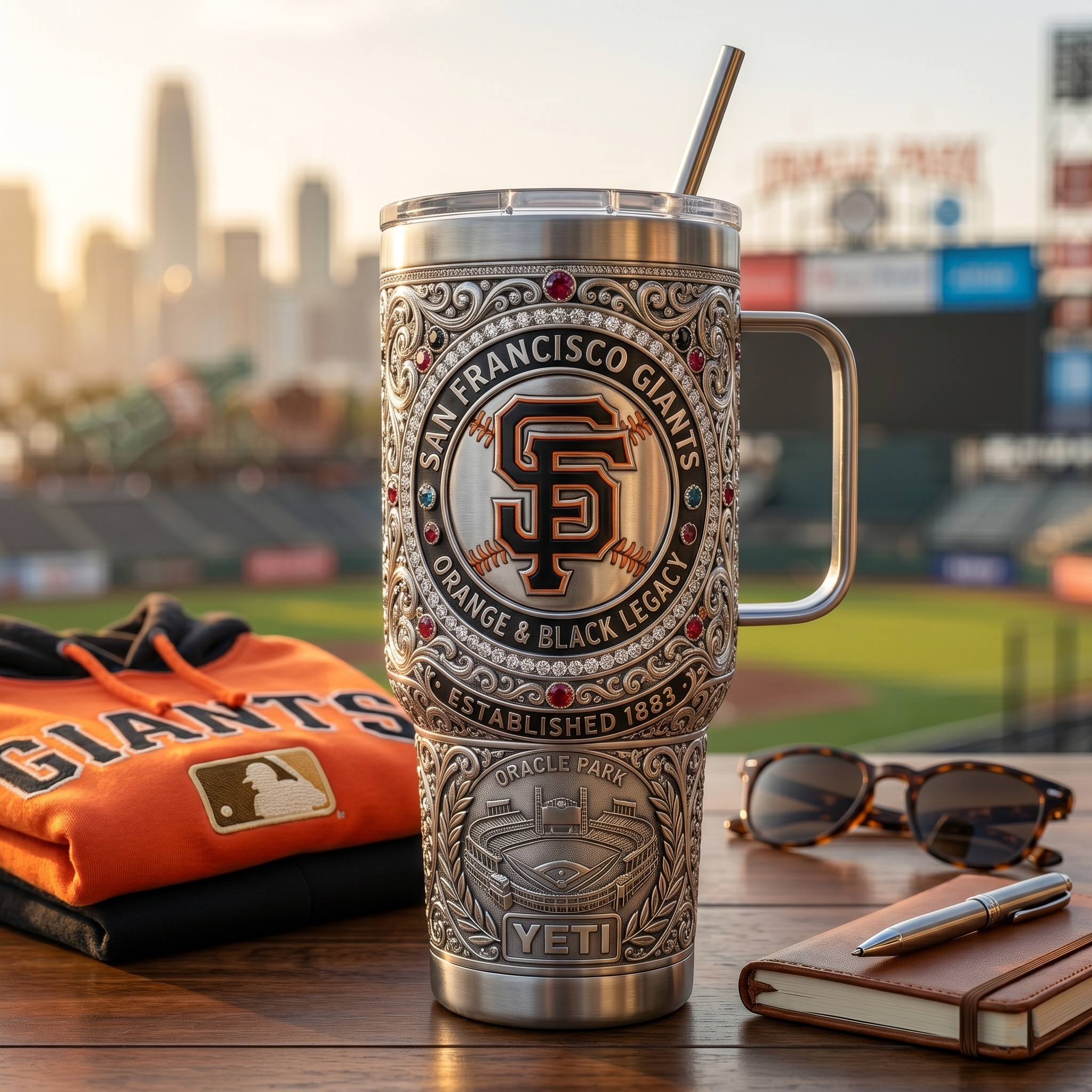 San Francisco Giants 40oz Tumbler with Lid and Straw