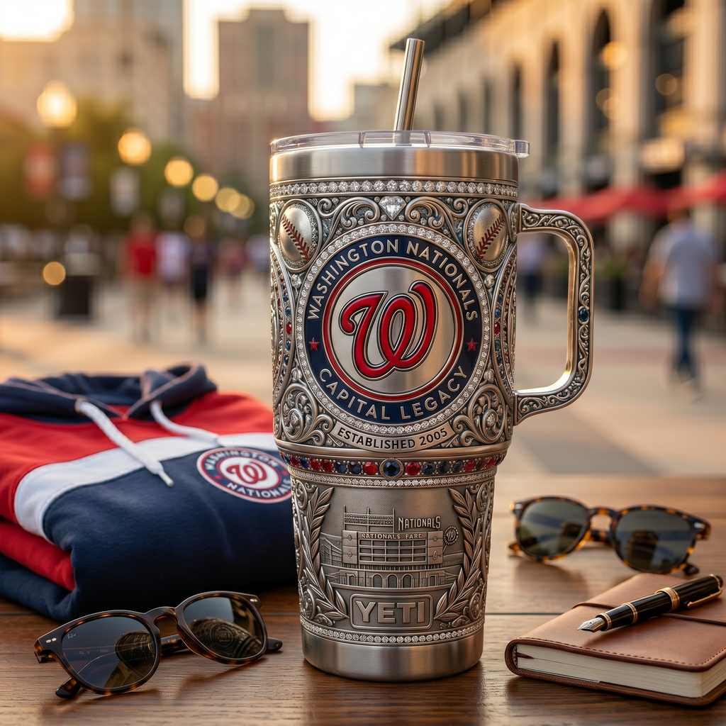 Washington Nationals 40oz Tumbler with Lid and Straw