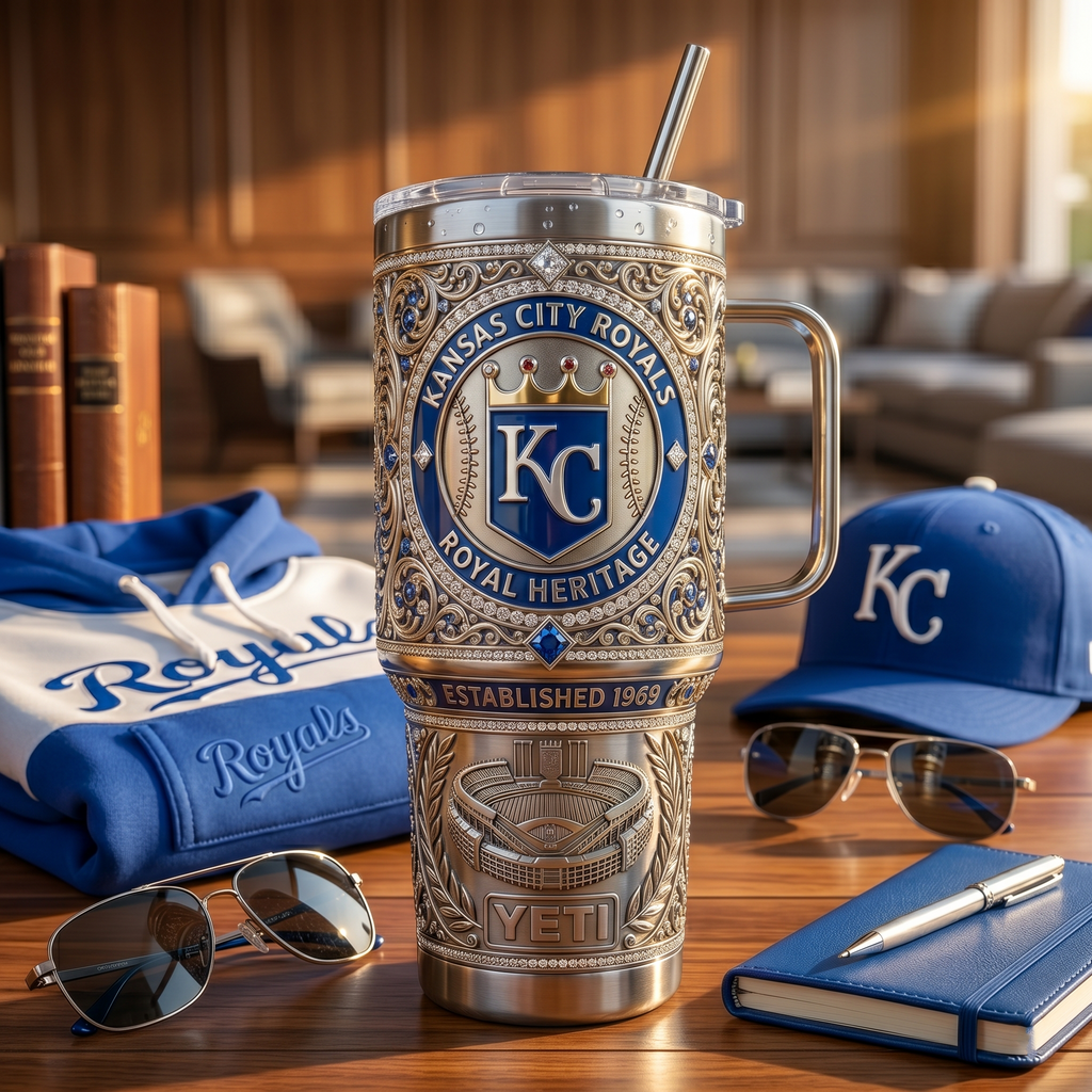 Kansas City Royals 40oz Tumbler with Lid and Straw