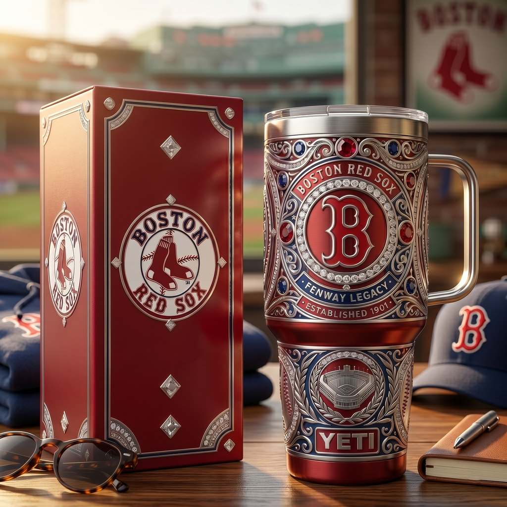 Boston Red Sox 40oz Tumbler with Lid and Straw