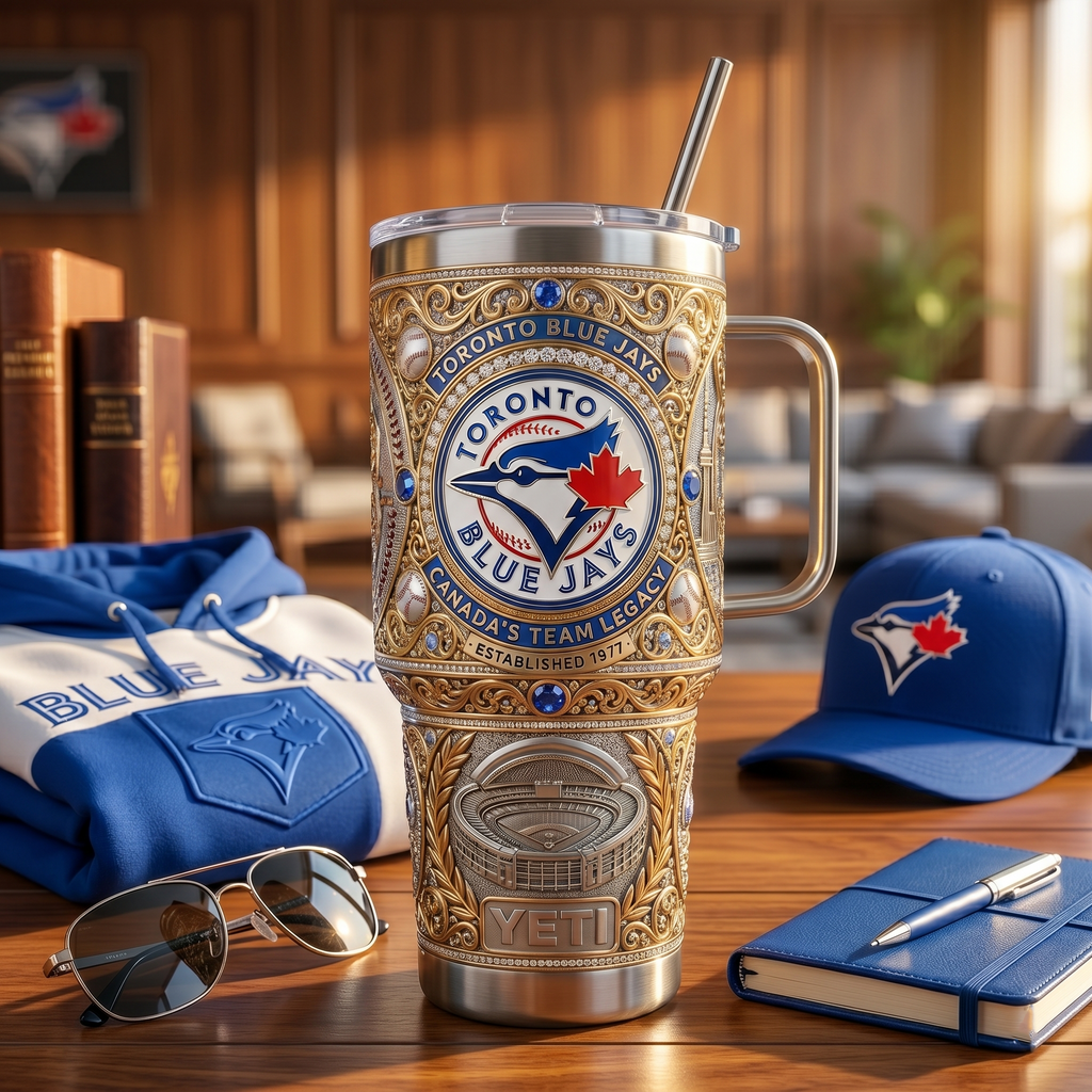 Toronto Blue Jays 40oz Tumbler with Lid and Straw
