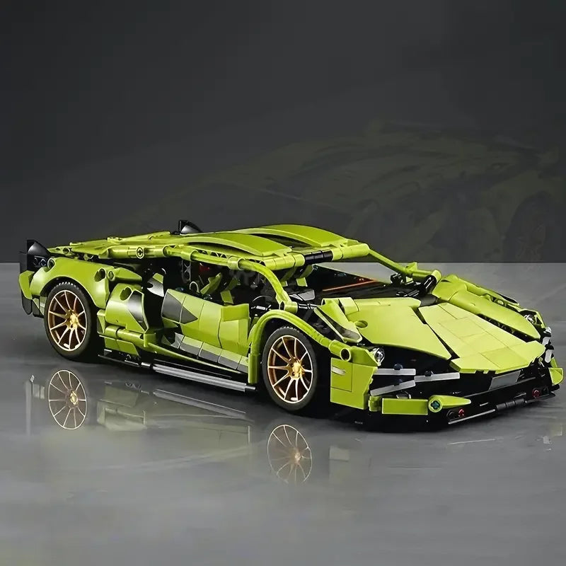 Hot Technical Building Blocks Car Racing Sport Speed Vehicle Model City Mechanical Super Bricks Puzzle Toys Adult Gift