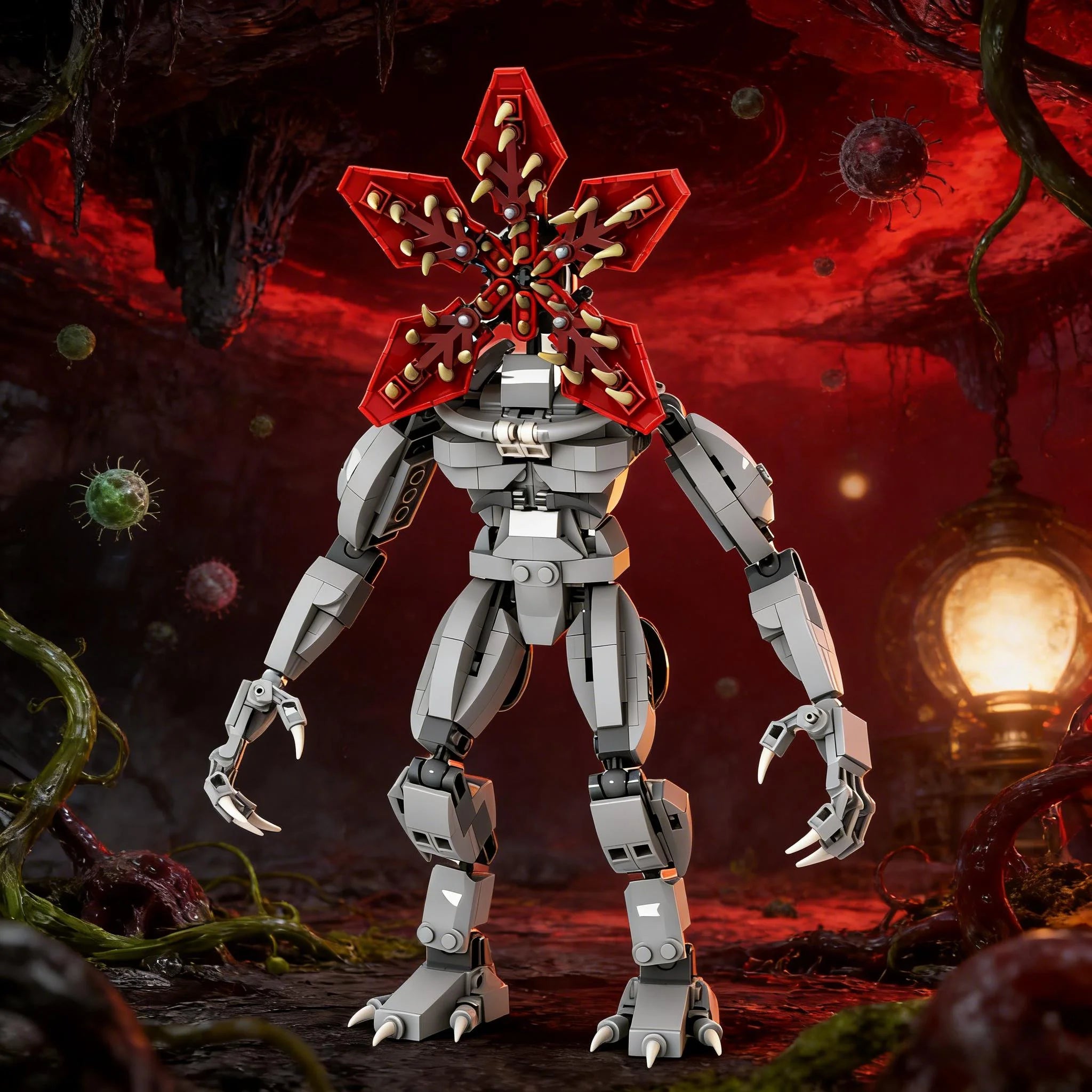 2026 New Series Demon Dog Demogorgon Carnivorous Plant Building Blocks Sci-Fi Thriller TV Play Monster Model Assembly Toys