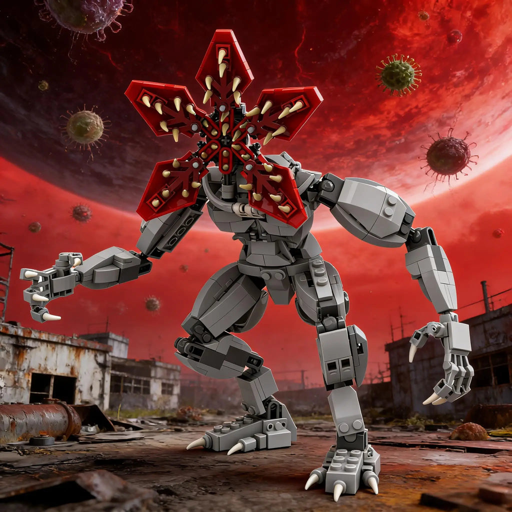 2026 New Series Demon Dog Demogorgon Carnivorous Plant Building Blocks Sci-Fi Thriller TV Play Monster Model Assembly Toys