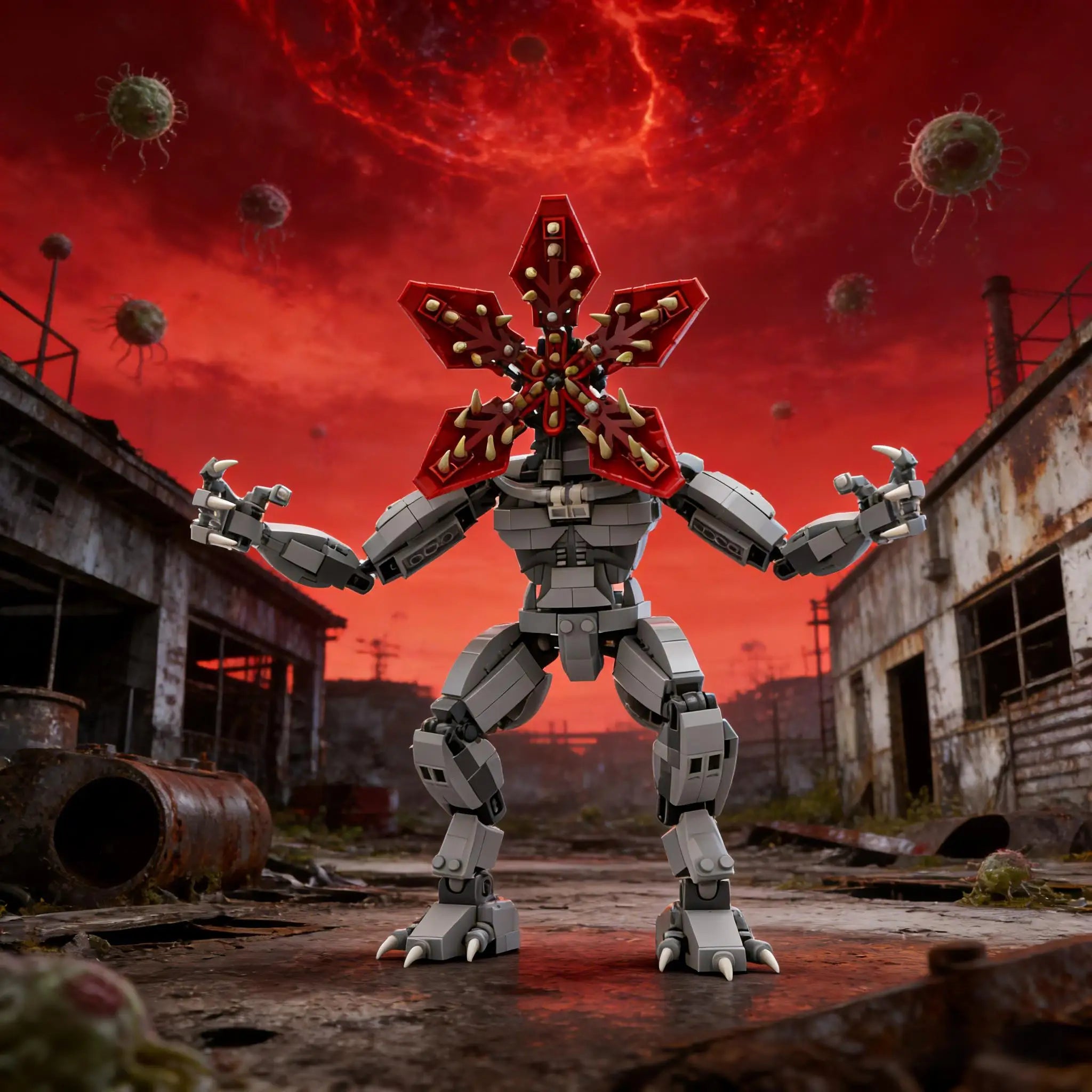 2026 New Series Demon Dog Demogorgon Carnivorous Plant Building Blocks Sci-Fi Thriller TV Play Monster Model Assembly Toys