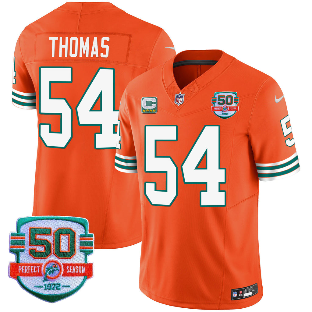 Men's Dolphins Throwback Vapor Jersey - All Stitched