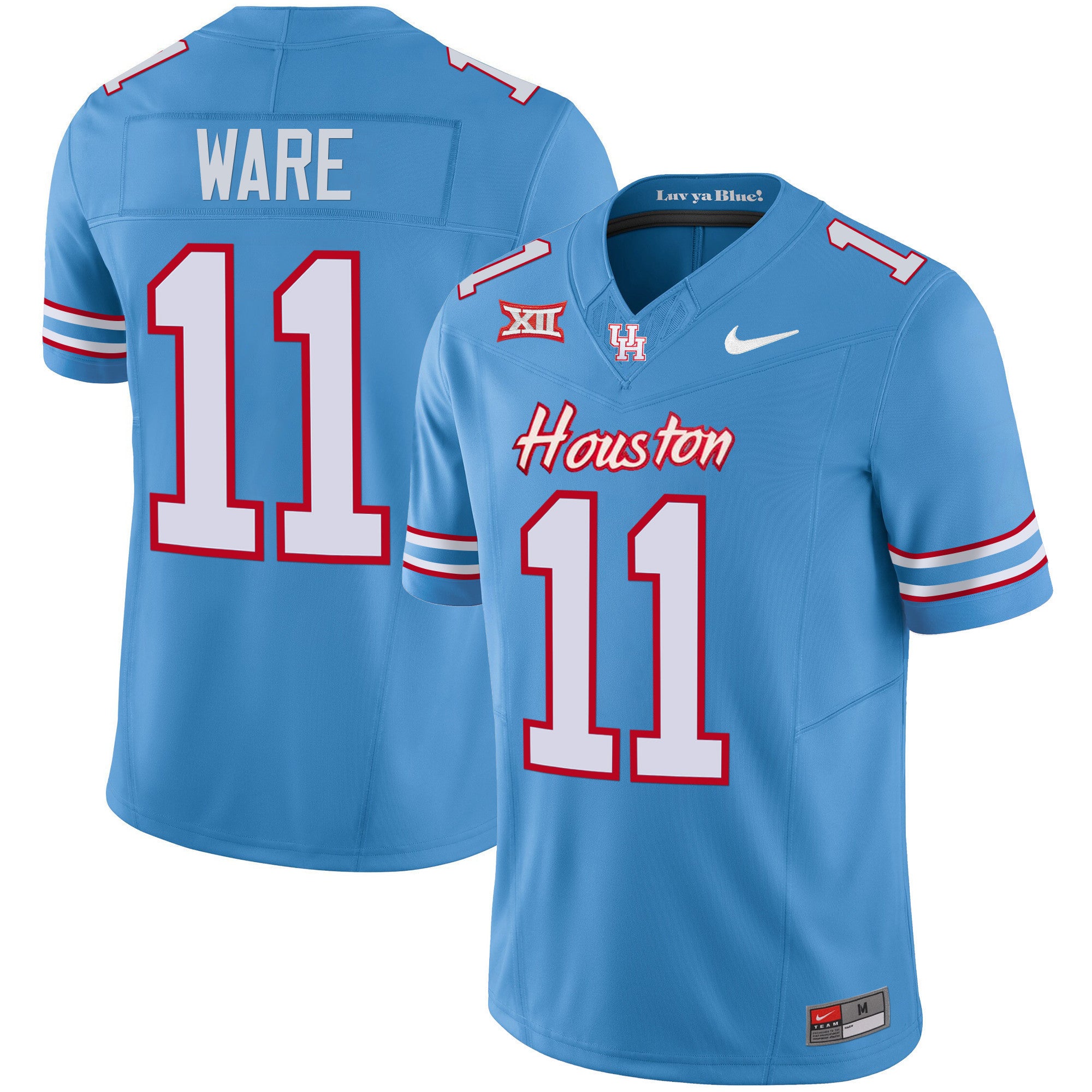 Men's Houston Cougars Oilers Inspired Vapor Jersey V4 - All Stitched
