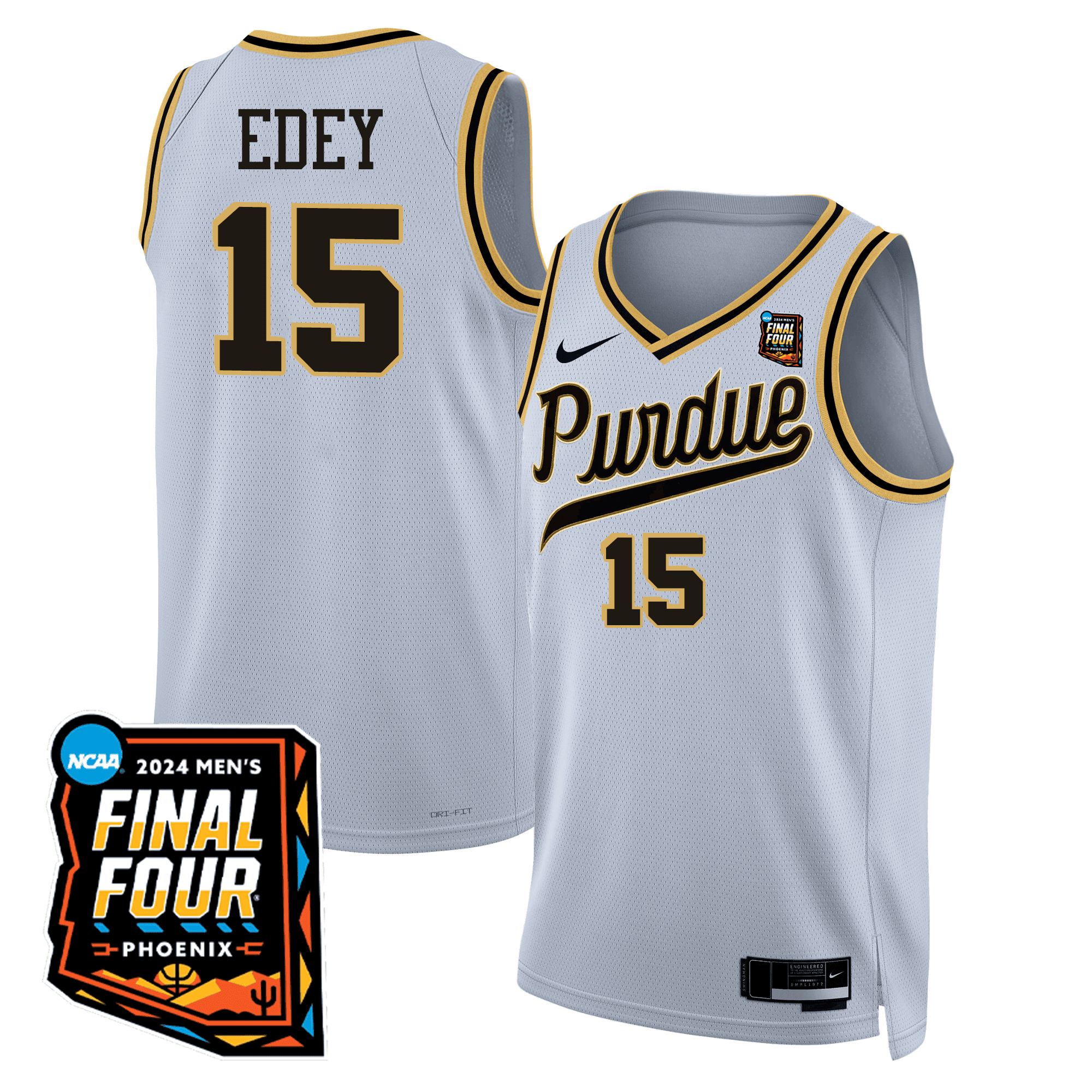 Youth's Purdue Boilermakers Basketball Jersey - Final Four Patch