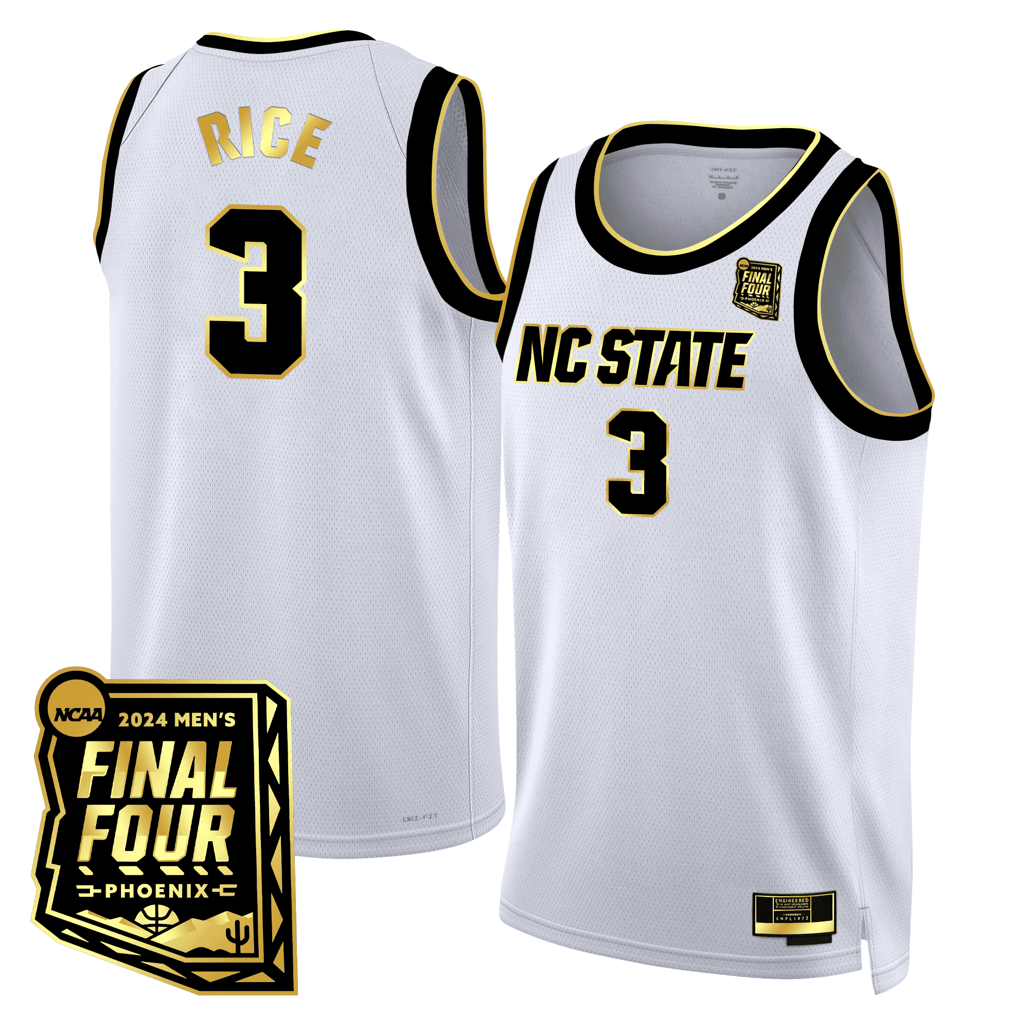 Men's NC State Wolfpack Basketball Jersey - Final Four Patch - All Stitched