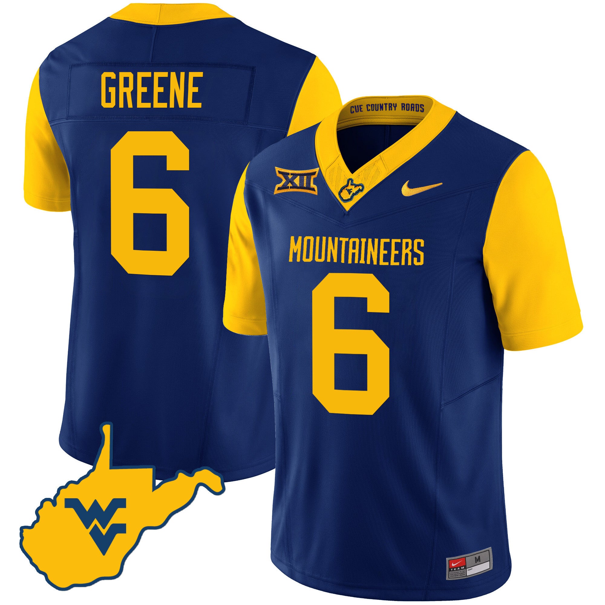 Men's West Virginia Mountaineers 2023 Country Roads Jersey - All Stitched