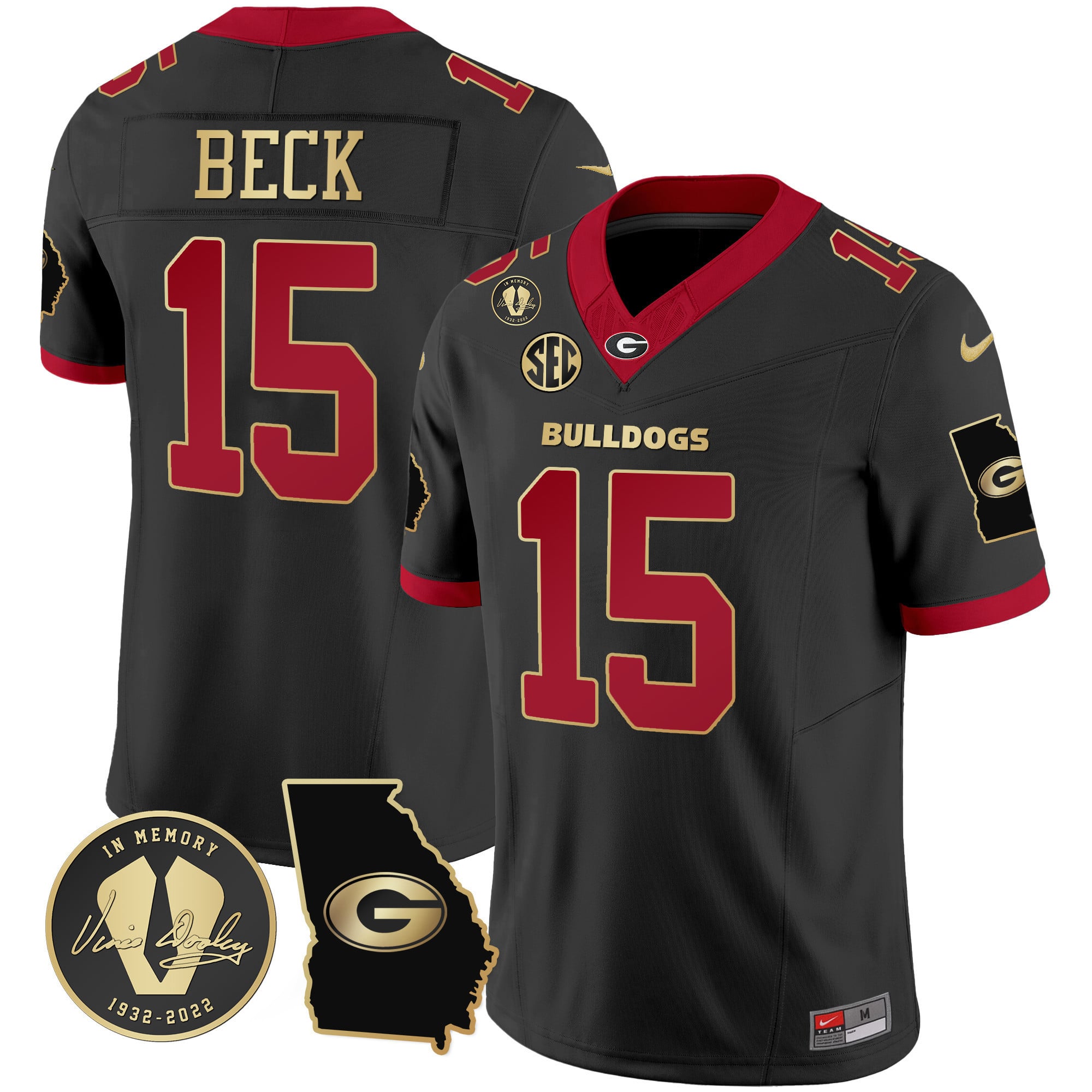 Men's Georgia Bulldogs 2024 Vapor Jersey V3 - Georgia Map - All Stitched