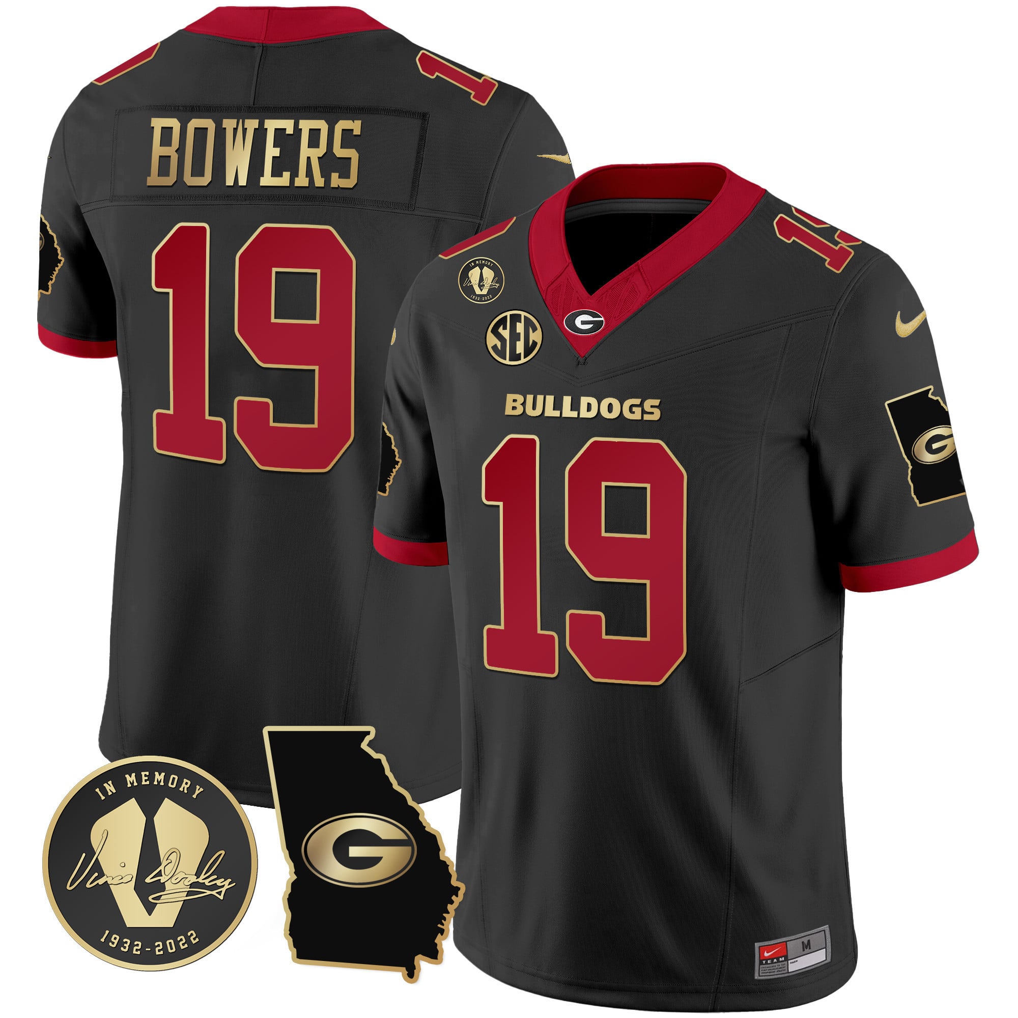 Men's Georgia Bulldogs 2024 Vapor Jersey V3 - Georgia Map - All Stitched