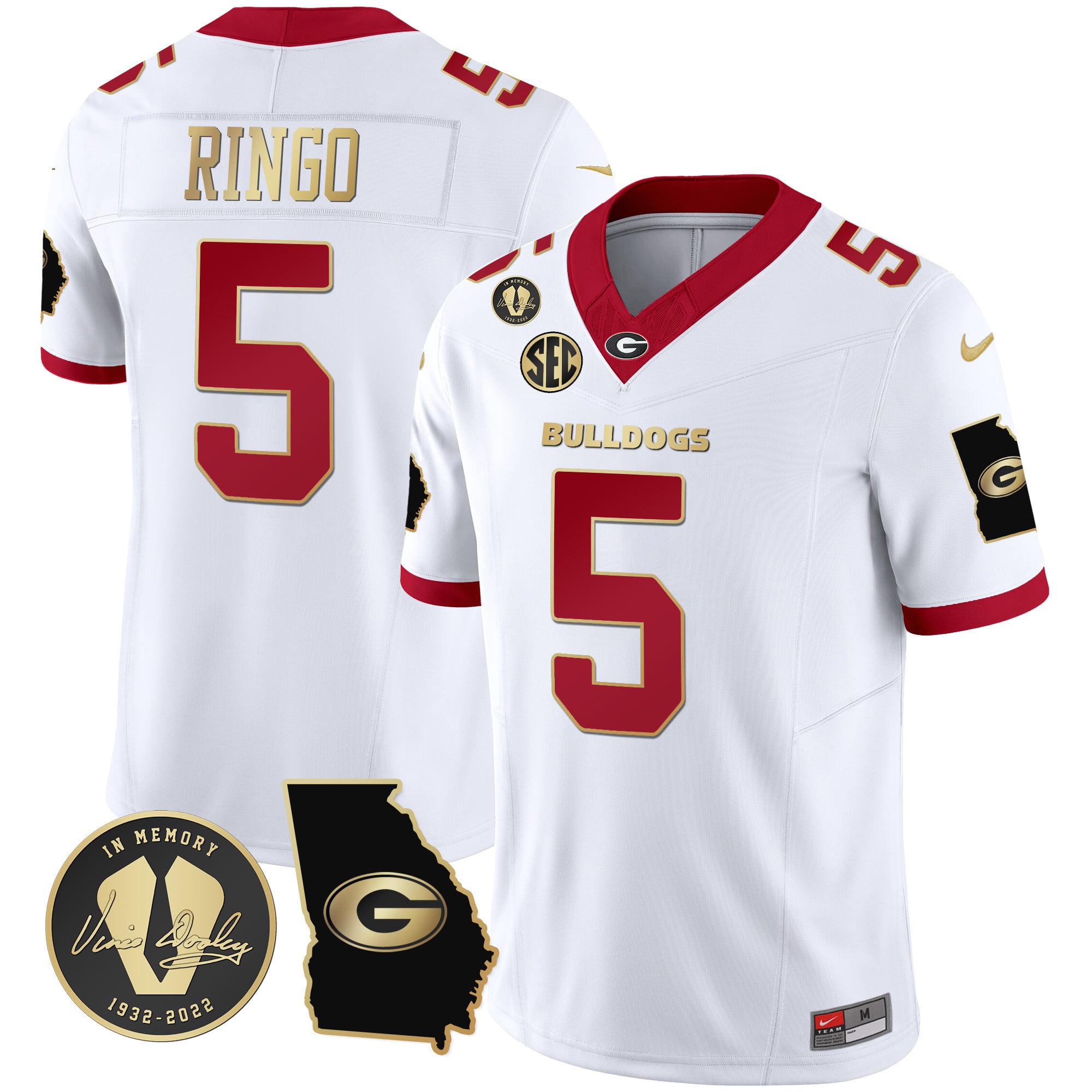 Men's Georgia Bulldogs 2024 Vapor Jersey V3 - Georgia Map - All Stitched