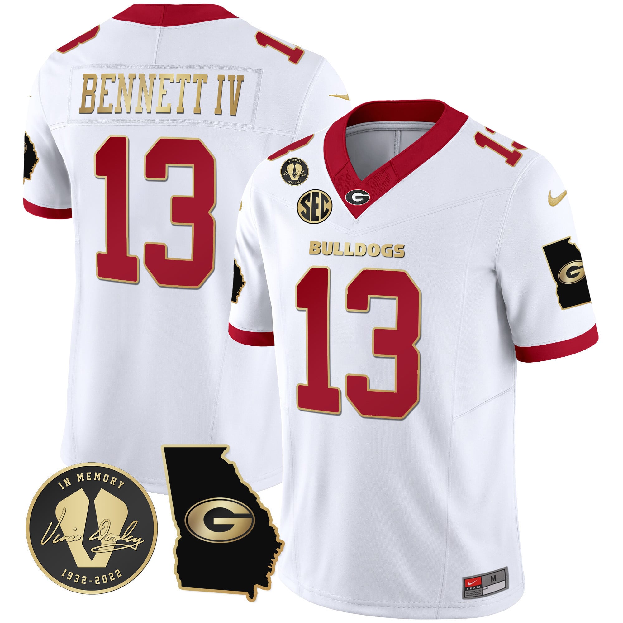Men's Georgia Bulldogs 2024 Vapor Jersey V3 - Georgia Map - All Stitched