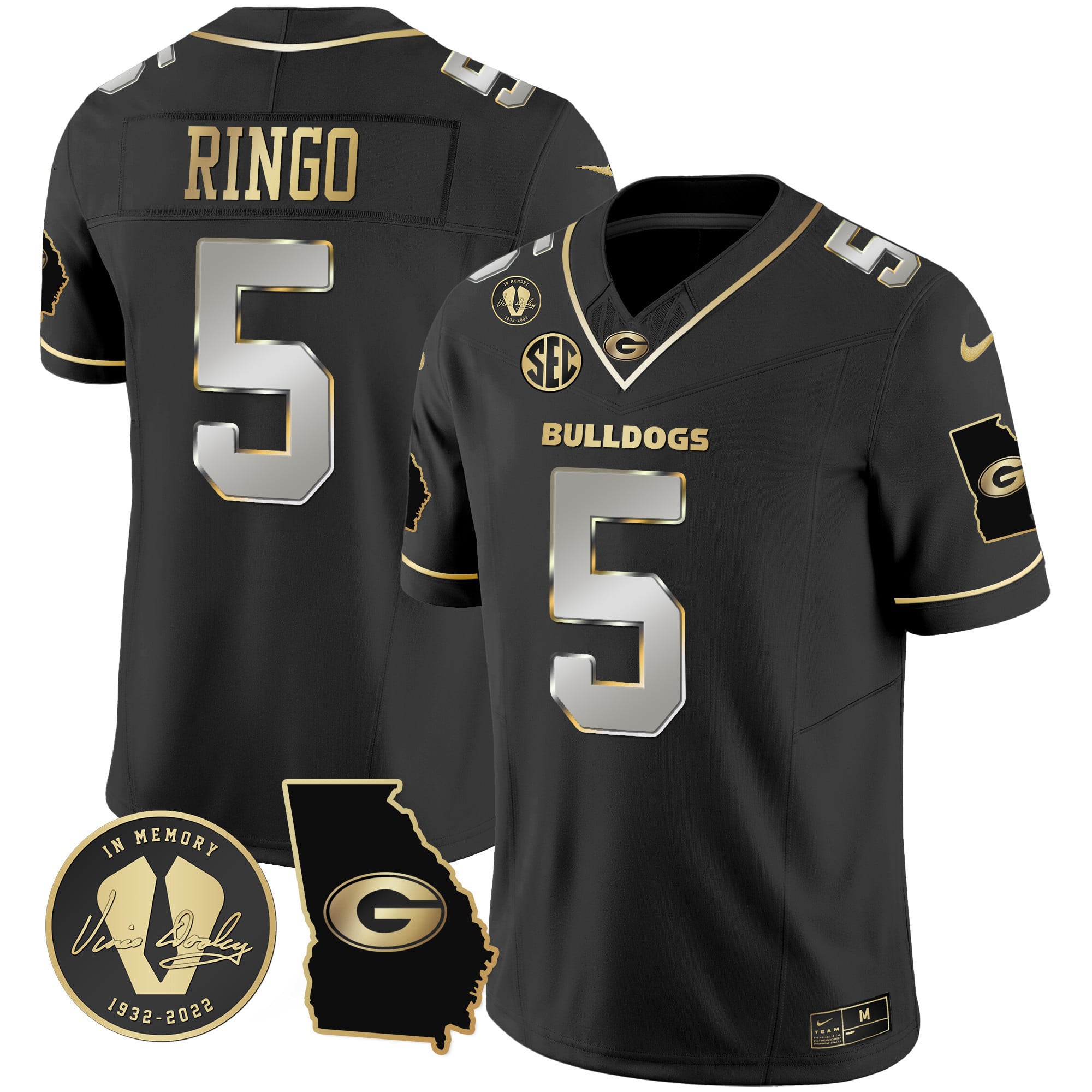 Men's Georgia Bulldogs 2024 Vapor Jersey V3 - Georgia Map - All Stitched