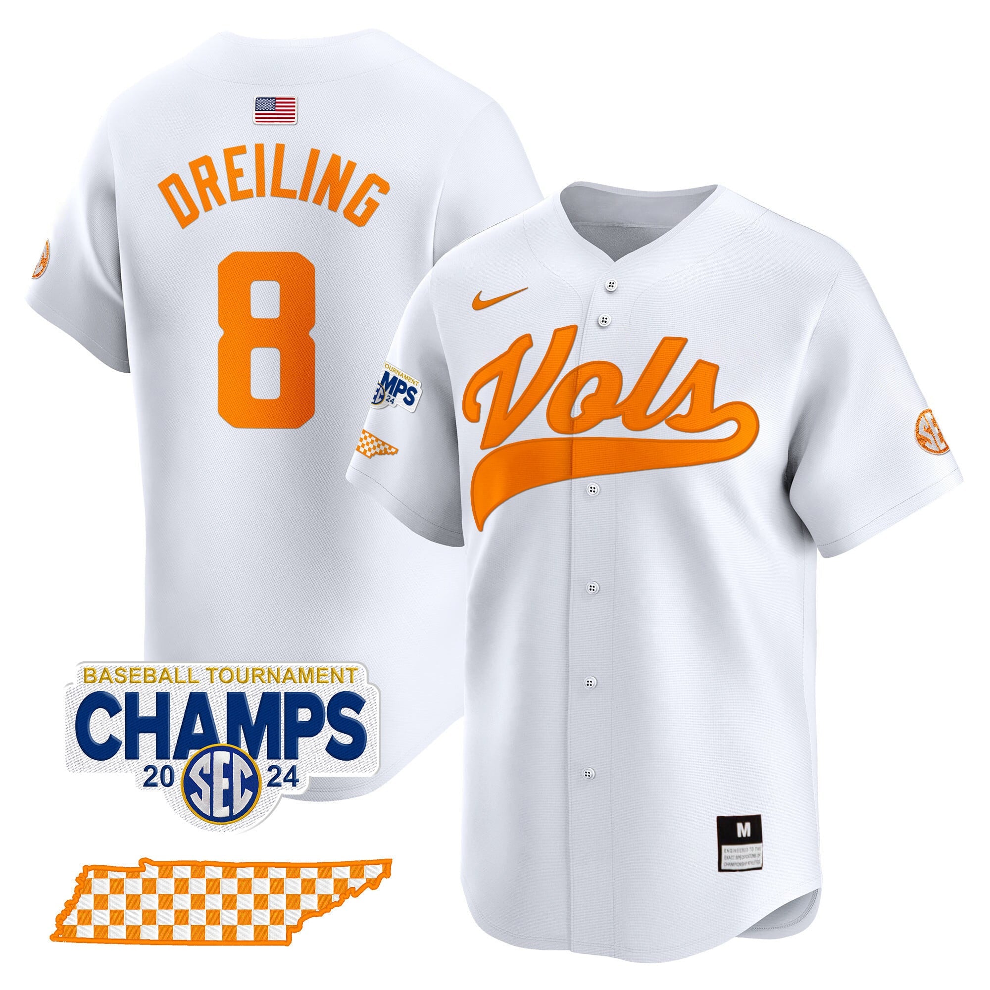 Men's Tennessee Volunteers 2024 Tournament Champions Vapor Premier Limited Jersey - All Stitched