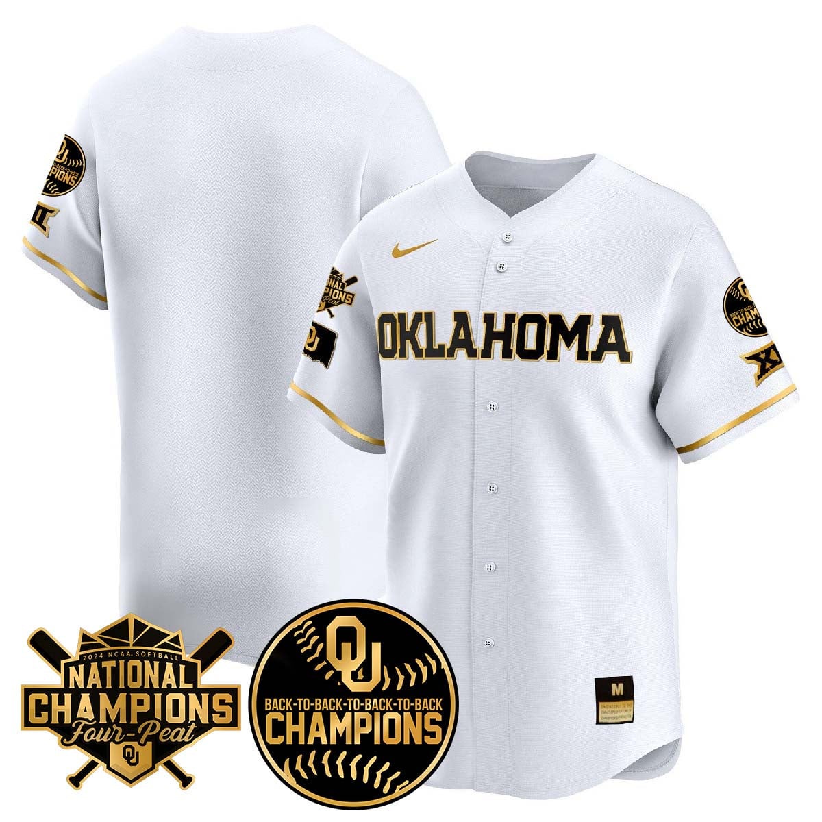 Men's size - Oklahoma Women's Back To National Champions Jersey 406VTTLJS002 - All Stitched