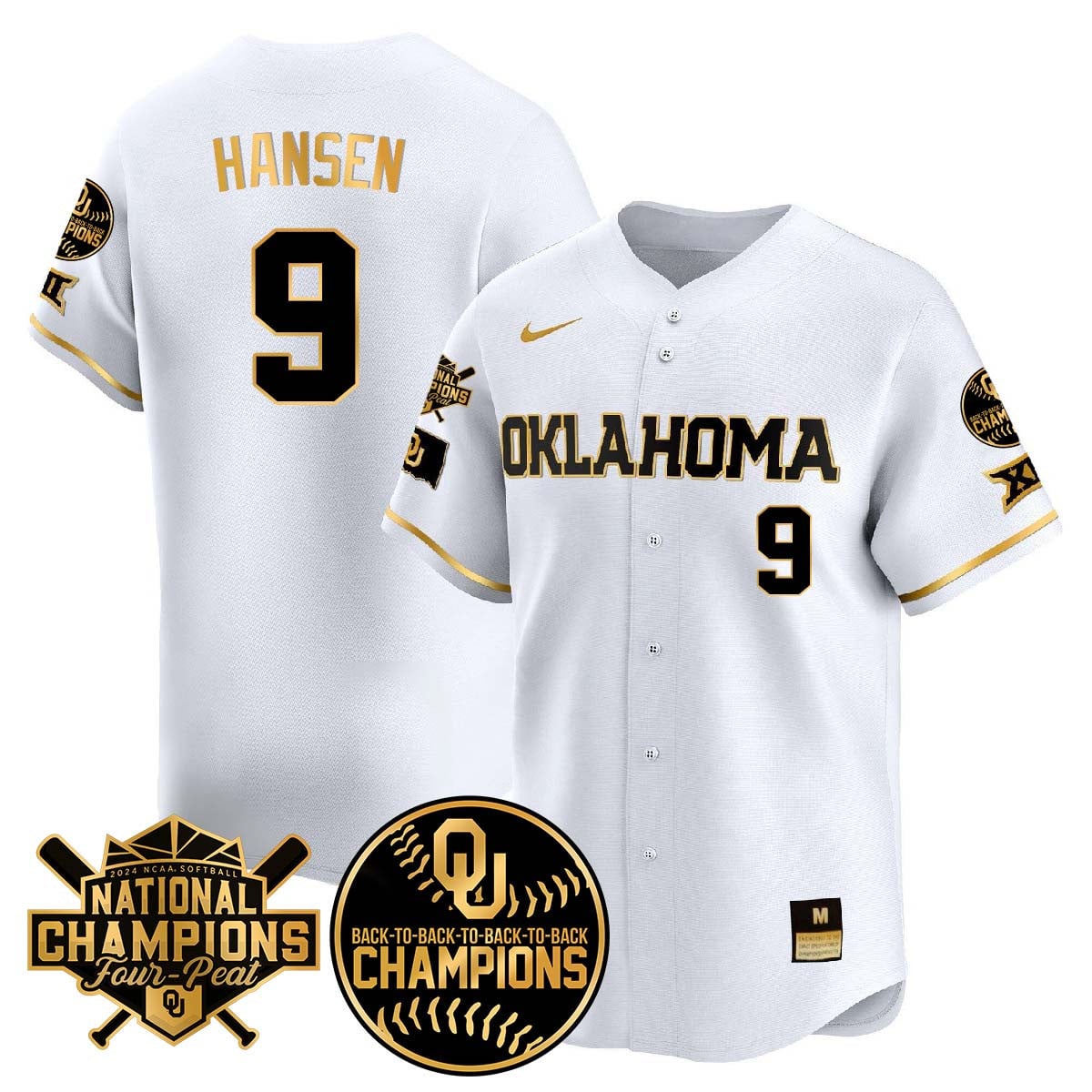 Men's size - Oklahoma Women's Back To National Champions Jersey 406VTTLJS002 - All Stitched