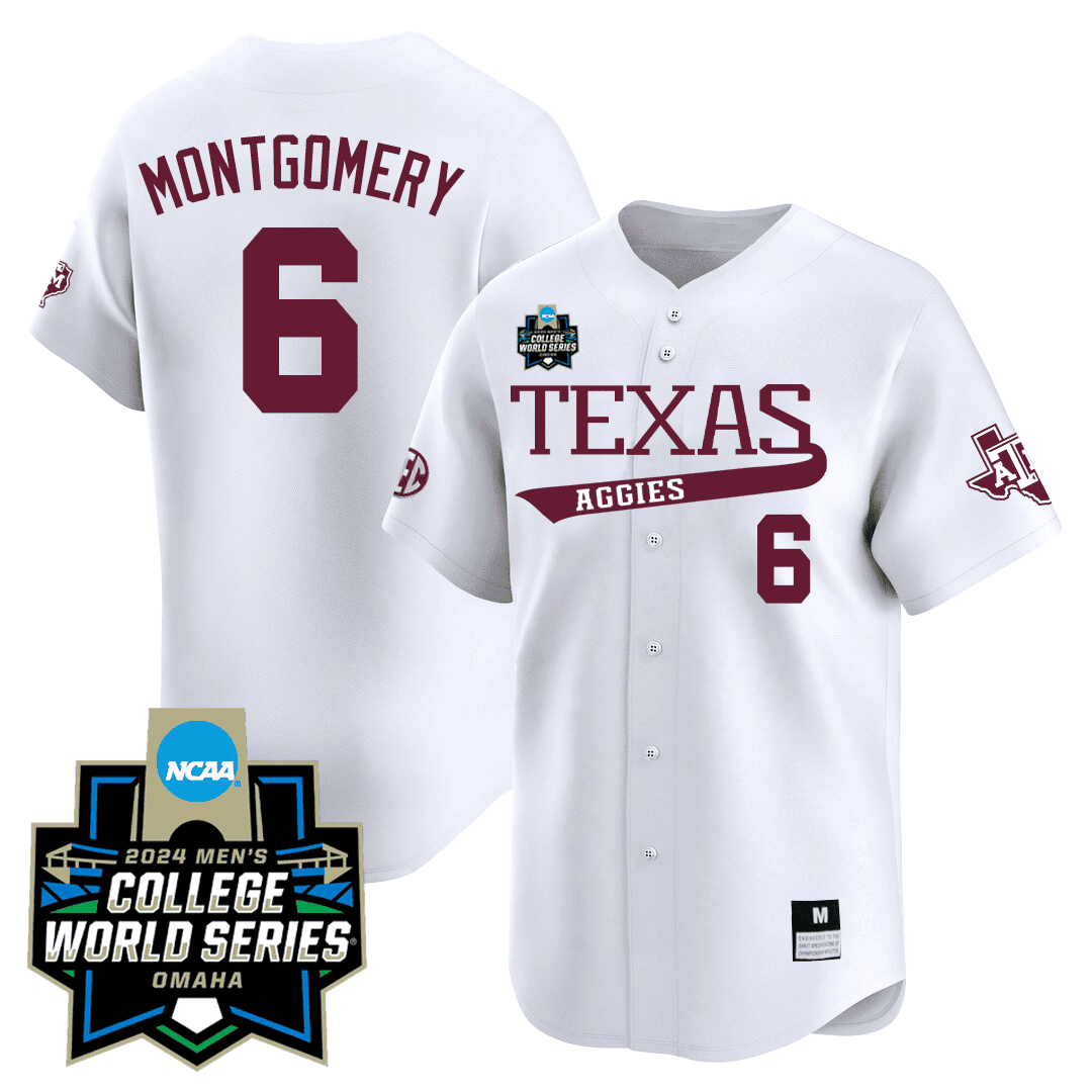 Men's Texas A&M 23/24 Jersey - 2024 College World Series Patch