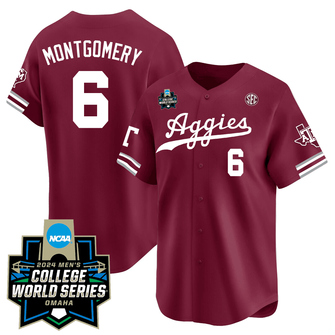 Men's Texas A&M 23/24 Jersey - 2024 College World Series Patch