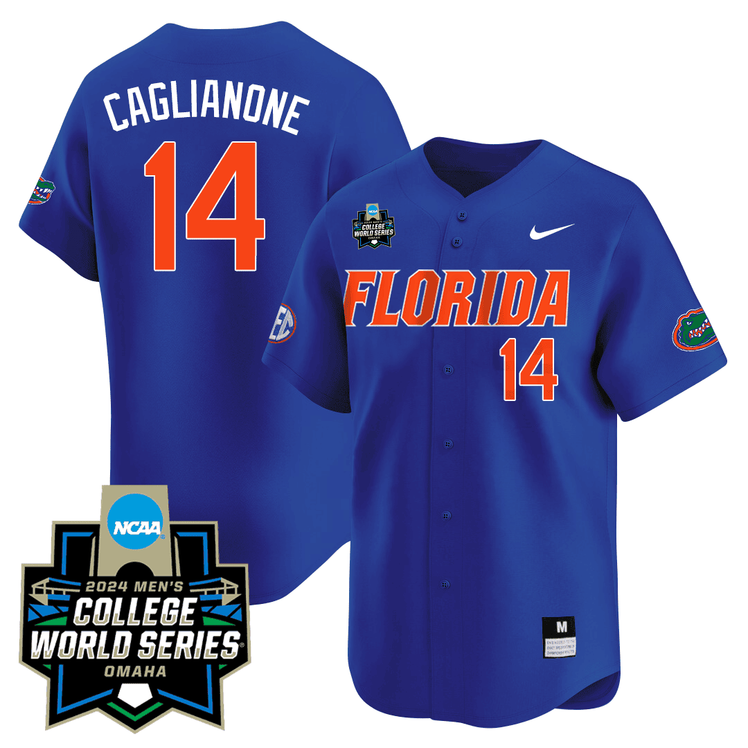 Men's Florida Gators 23/24 Jersey - 2024 College World Series Patch - All Stitched