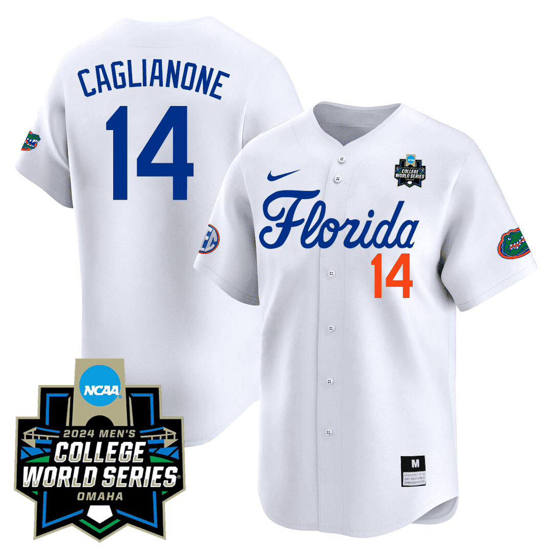 Men's Florida Gators 23/24 Jersey - 2024 College World Series Patch - All Stitched