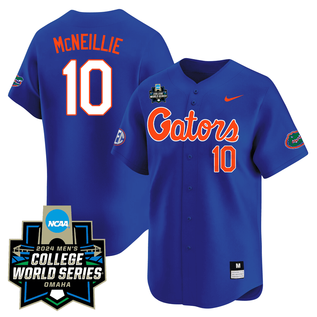 Men's Florida Gators 23/24 Jersey - 2024 College World Series Patch - All Stitched