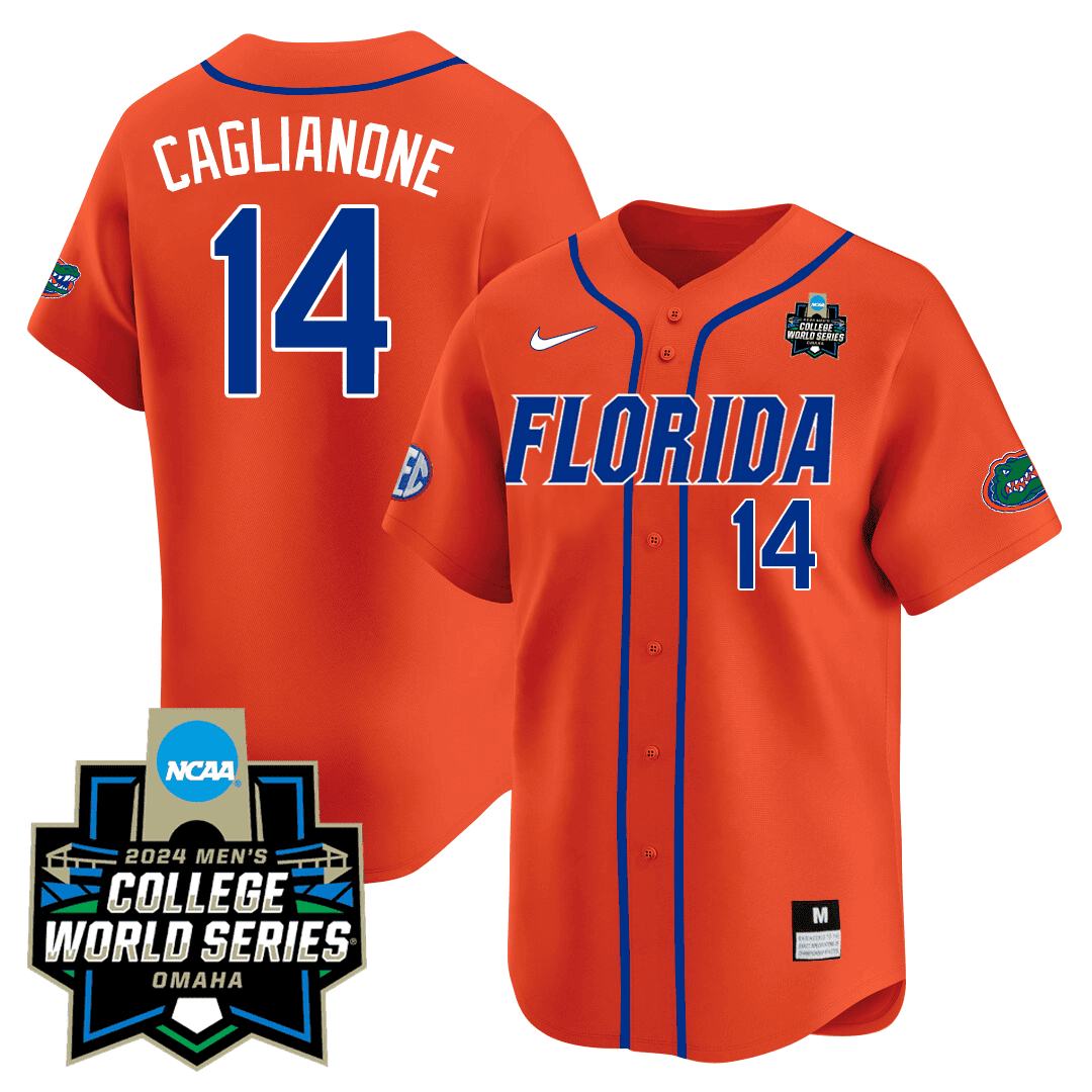 Men's Florida Gators 23/24 Jersey - 2024 College World Series Patch - All Stitched