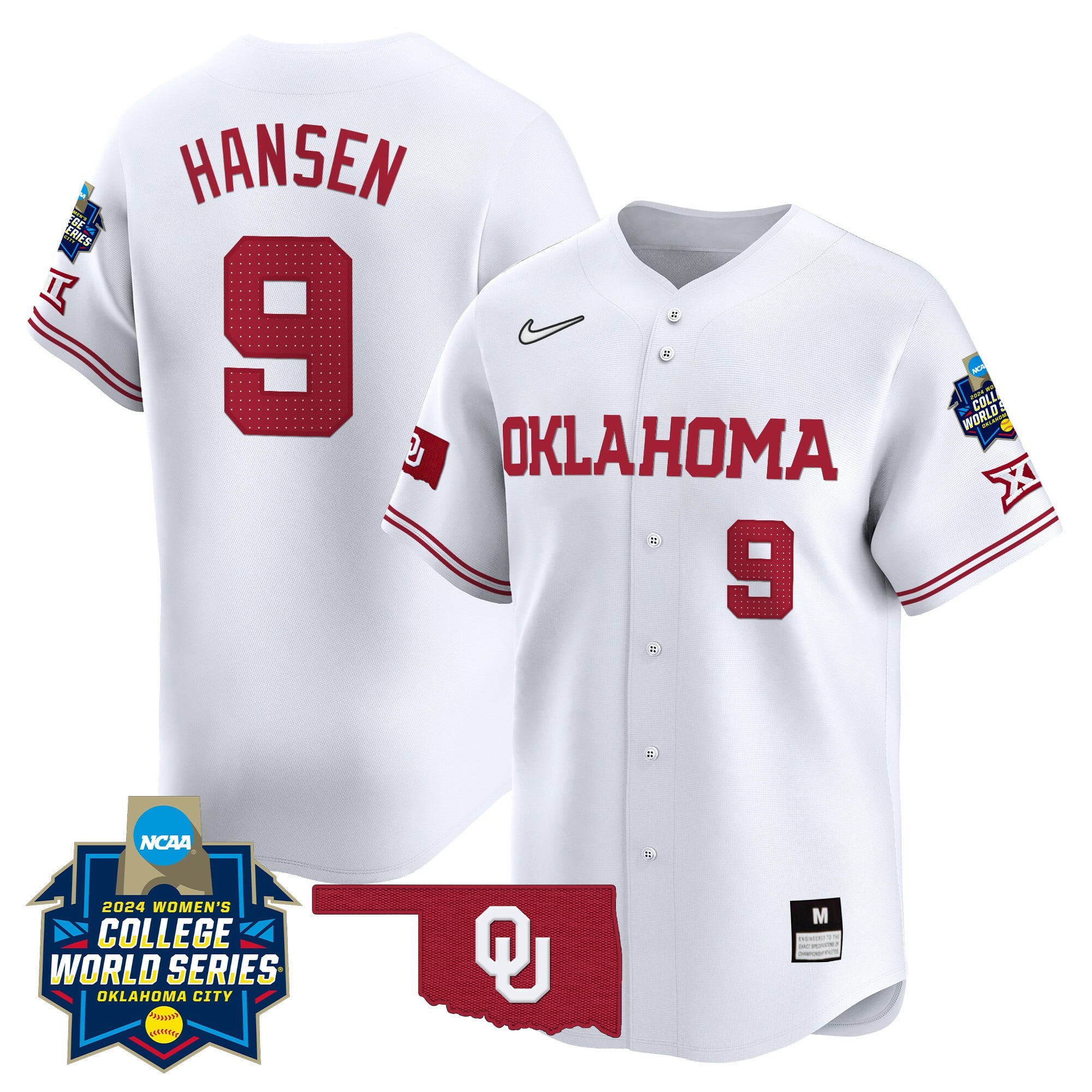 Men's size - Oklahoma Women's College World Series Champions Vapor Premier Limited Jersey - All Stitched