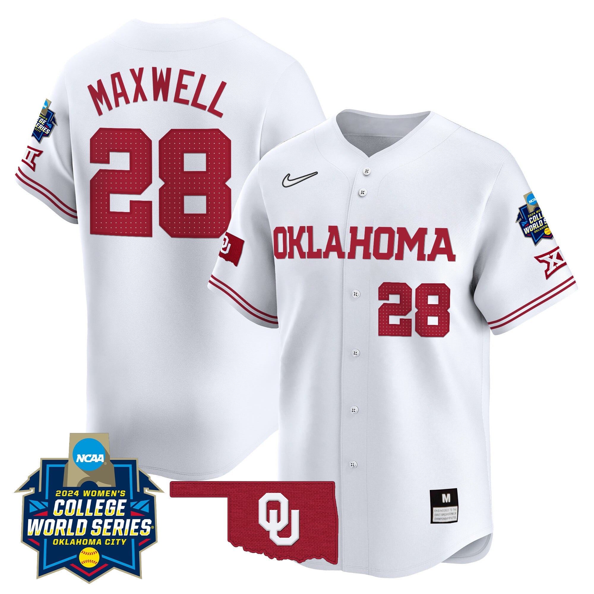 Men's size - Oklahoma Women's College World Series Champions Vapor Premier Limited Jersey - All Stitched