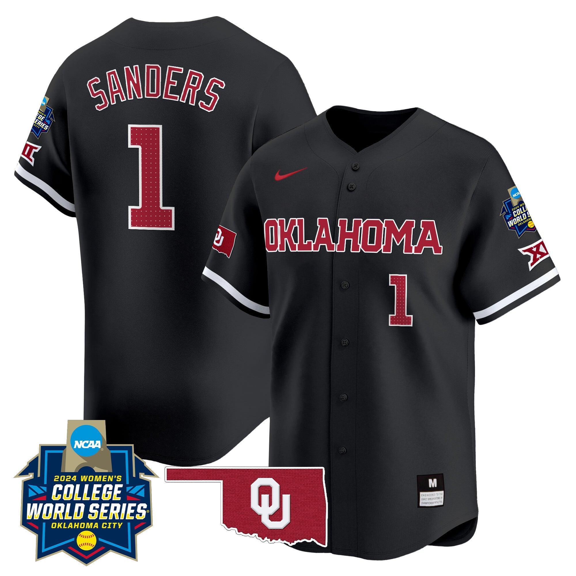 Men's size - Oklahoma Women's College World Series Champions Vapor Premier Limited Jersey - All Stitched