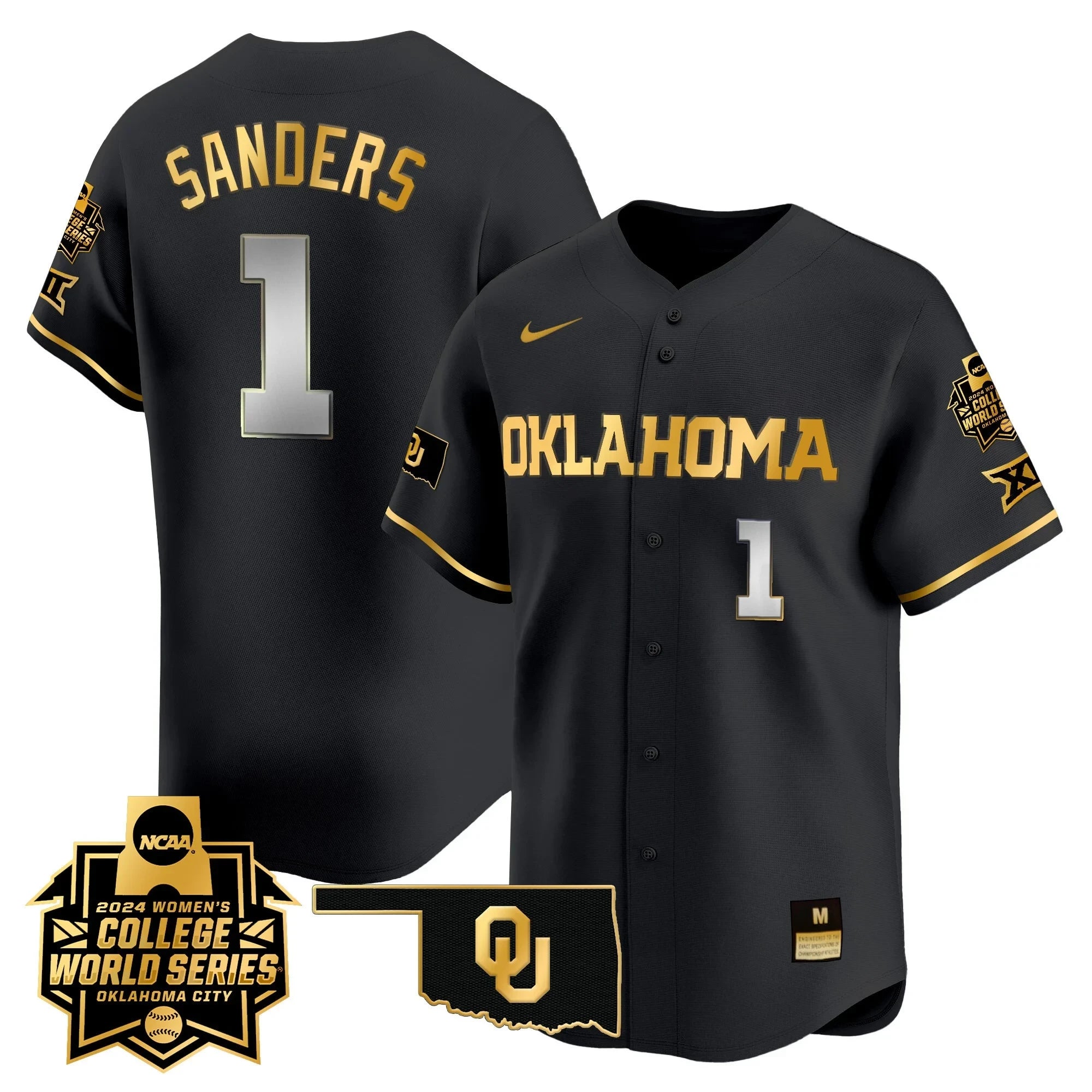 Men's size - Oklahoma Women's College World Series Champions Vapor Premier Limited Jersey - All Stitched