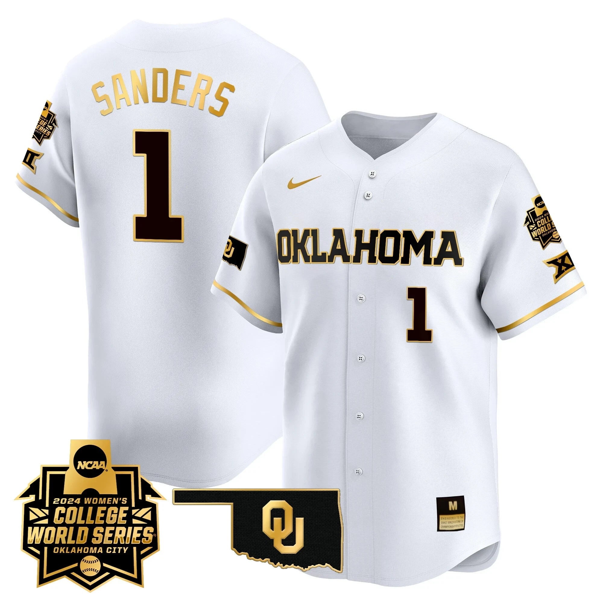 Men's size - Oklahoma Women's College World Series Champions Vapor Premier Limited Jersey - All Stitched