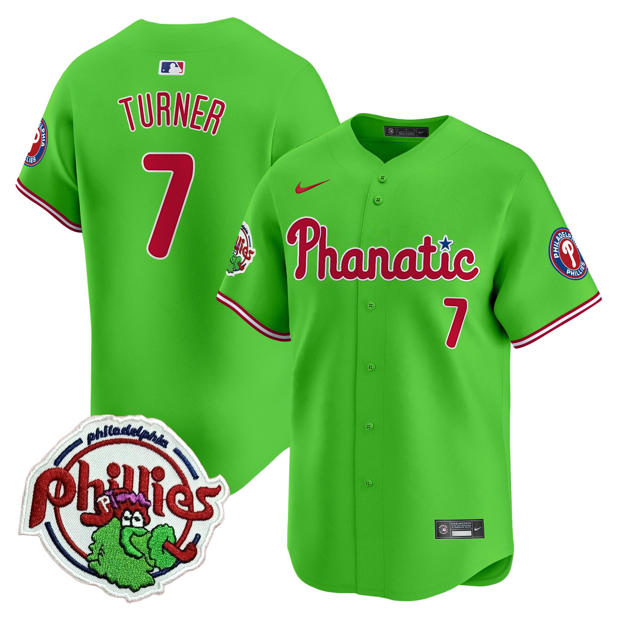 Men's Phillies Phanatic Patch Vapor Premier Limited Jersey - All Stitched