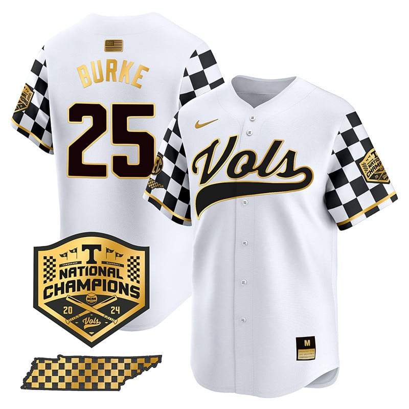 Men's Tennessee Volunteers Checkerboard 2024 Champions Vapor Premier Limited Jersey - All Stitched