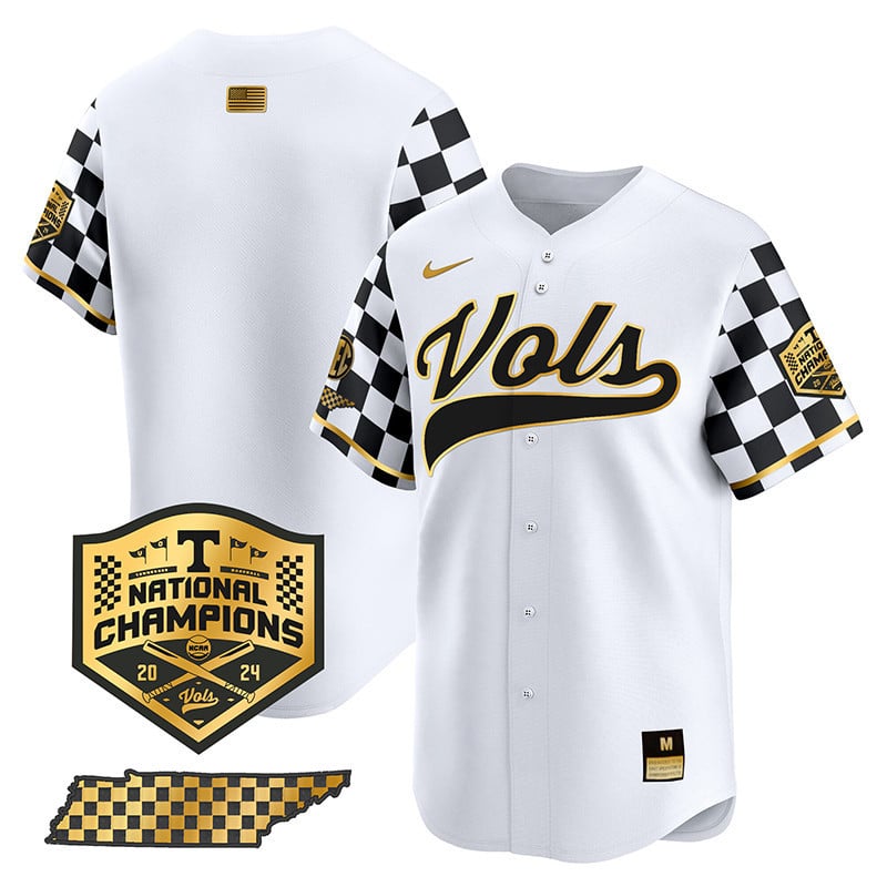 Men's Tennessee Volunteers Checkerboard 2024 Champions Vapor Premier Limited Jersey - All Stitched