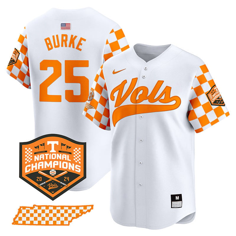 Men's Tennessee Volunteers Checkerboard 2024 Champions Vapor Premier Limited Jersey - All Stitched