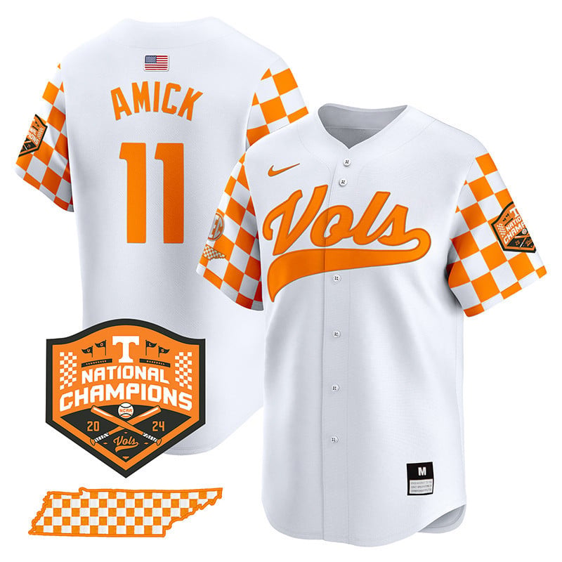 Men's Tennessee Volunteers Checkerboard 2024 Champions Vapor Premier Limited Jersey - All Stitched