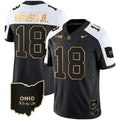 Men's Ohio State Buckeyes 2023 Vapor Limited Gold Jersey - Ohio Patch - All Stitched