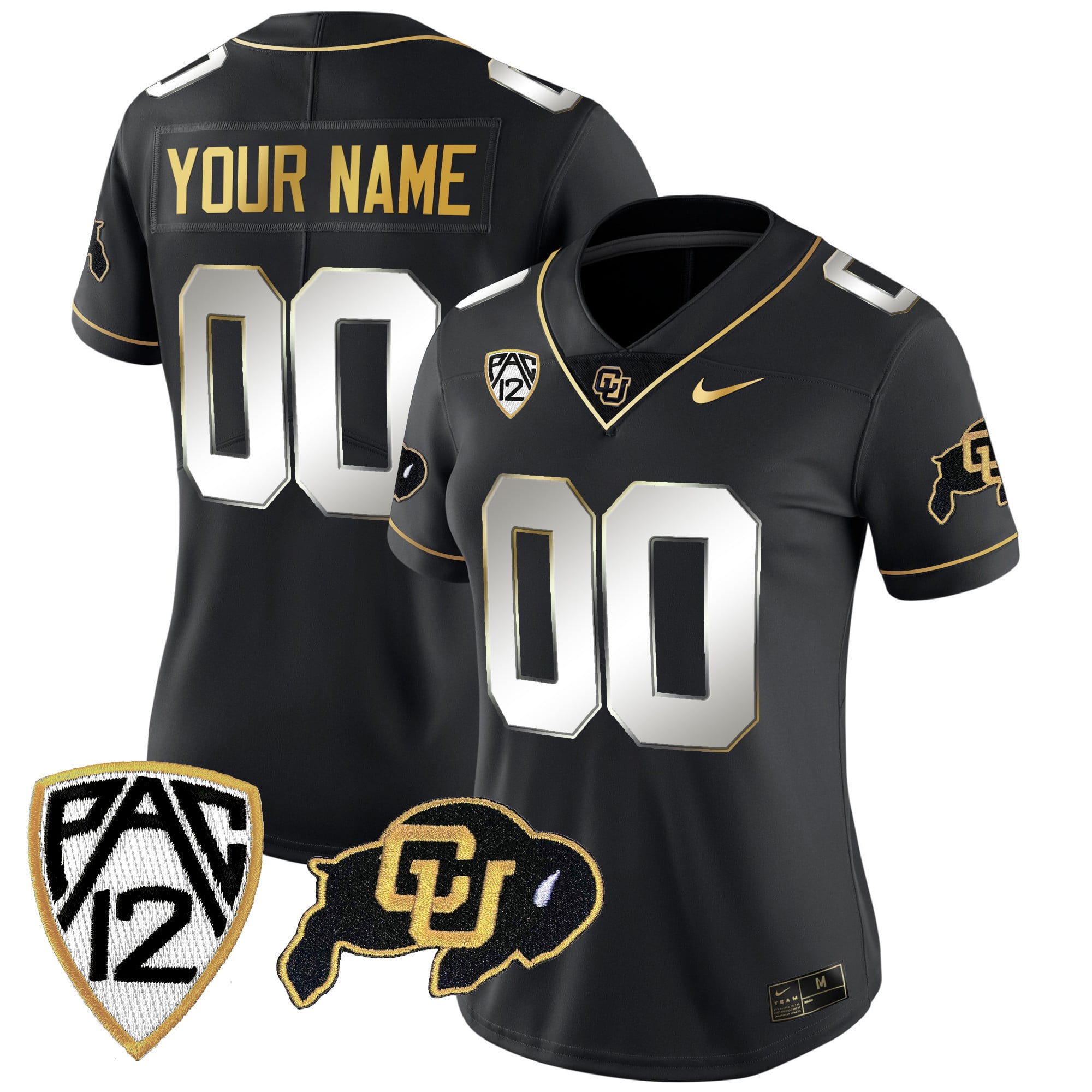 Colorado Buffaloes Gold Vapor Limited Custom Jersey - All Stitched