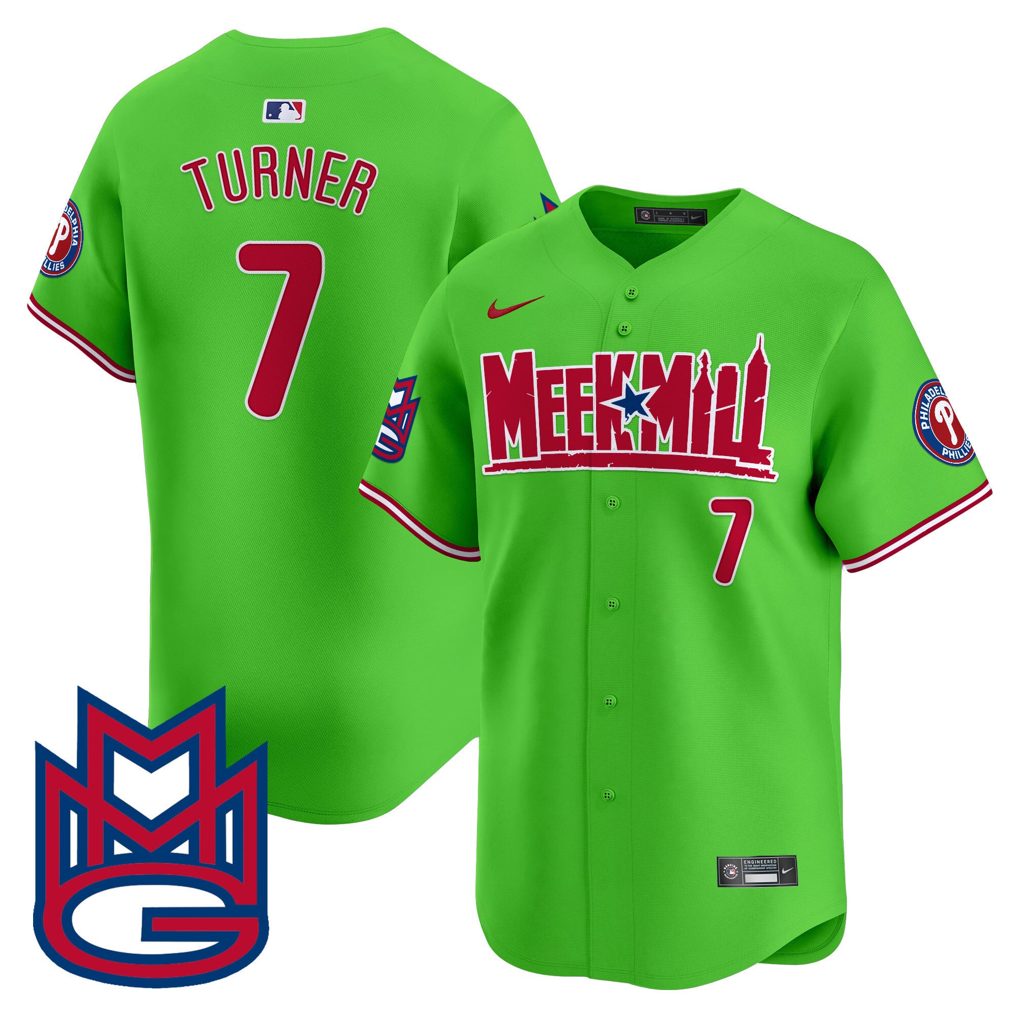 Men's Phillies Meek Mill Vapor Premier Limited Jersey - All Stitched