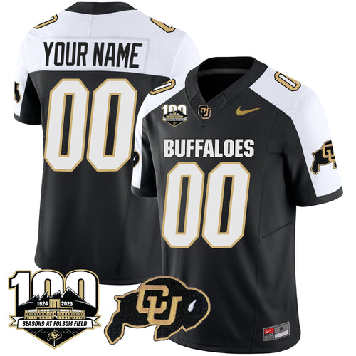 Colorado Buffaloes 100 Seasons Patch Vapor Limited Custom Jersey - All Stitched